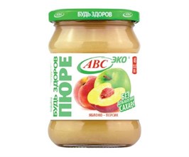 ПЮРЕ ЯБЛОКО-ПЕРСИК 450г. АВС Беларусь 7879